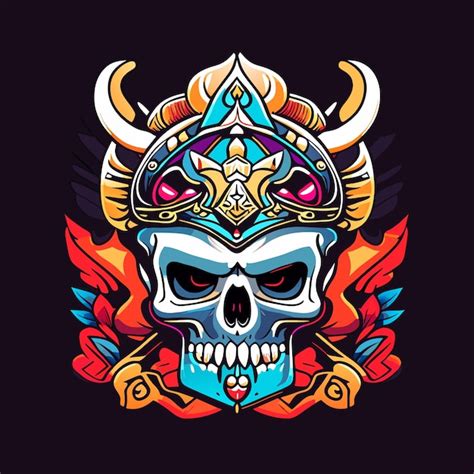 Premium Vector | A skull with a crown on it mascot logo