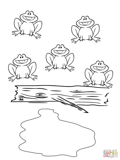 Five Little Speckled Frogs coloring page | Free Printable Coloring Pages