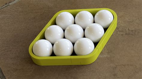 9-Ball Billiards Rack, 57mm by kap42 | Download free STL model | Printables.com