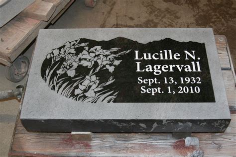 Flat Grave Marker in absolute black granite | Pacific Coast Memorials Flat Headstones, Cemetery ...