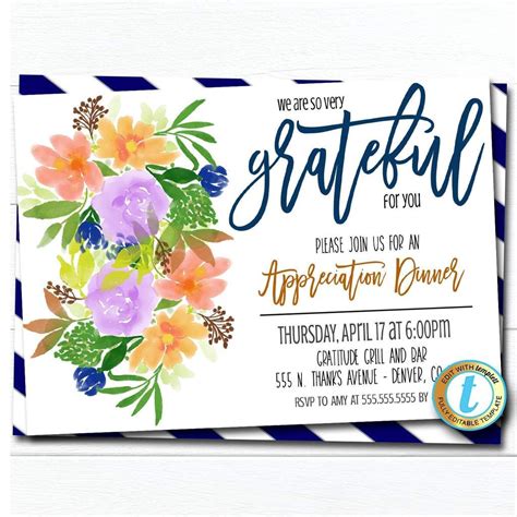 Appreciation Dinner Invitation | Client appreciation party, Appreciation printable, Invitations