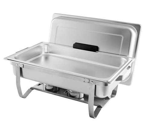 TigerChef Full Size Stainless Steel Chafing Dish with Folding Frame 8 Qt. - LionsDeal