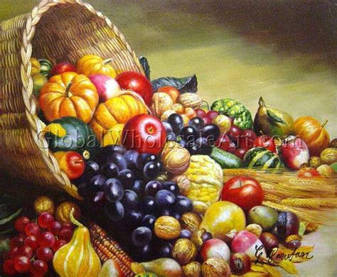 A Bountiful Harvest - Oil Paintings on Canvas