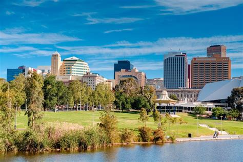 Adelaide City Skyline on a Day Editorial Stock Photo - Image of elder ...