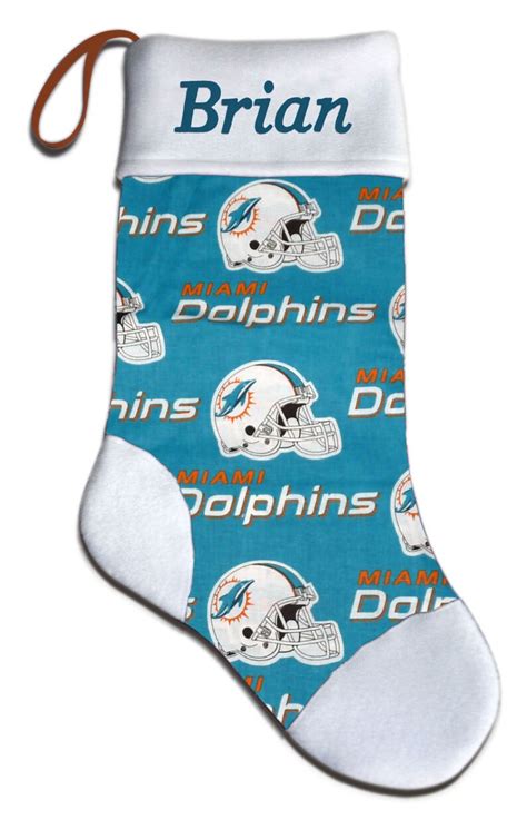 Personalized NFL Miami Dolphins Football Christmas Stocking - Etsy