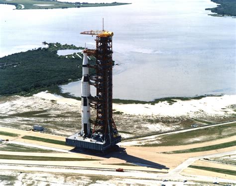 APOLLO 11 SATURN V ROLLS OUT TO LAUNCH PAD 39A - 8X10 NASA PHOTO (EP-362)