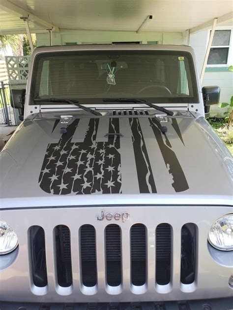 Distressed American Flag Hood Decal - Jeep wrangler | Jeep, Jeep wrangler, Jeep decals