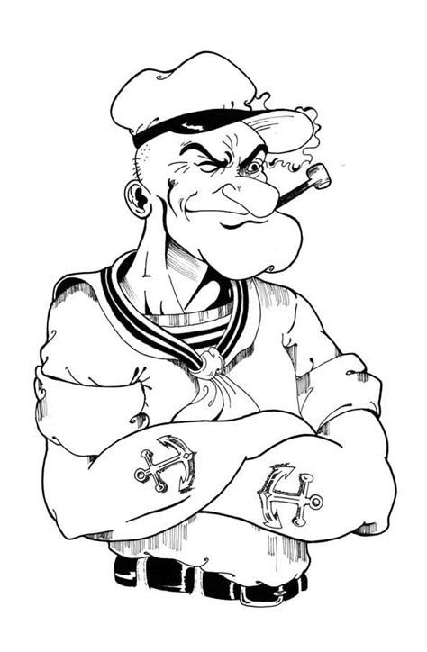 Popeye tattoo design by Mu63n on DeviantArt