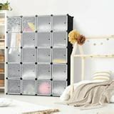 Costway DIY 20 Cube Portable Closet Storage Organizer Clothes Wardrobe ...