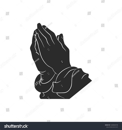 Praying Hands Religion Holy Catholic Christian Stock Vector (Royalty Free) 1680868738 | Shutterstock