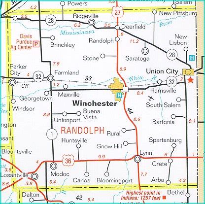 Maps, Randolph County Indiana