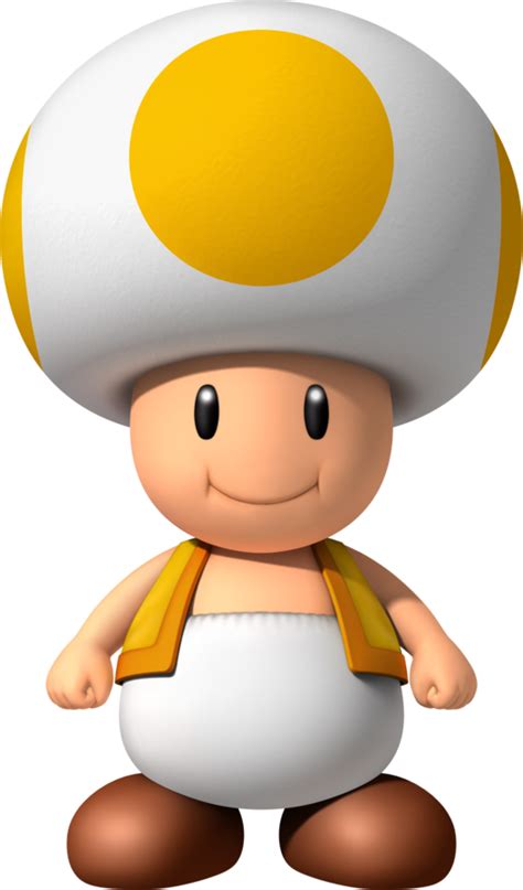 File:NSMBW Yellow Toad Artwork.png - Super Mario Wiki, the Mario ...