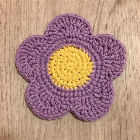 Crochet PATTERN Flower Coaster Easy Beginner Level Simple - Etsy