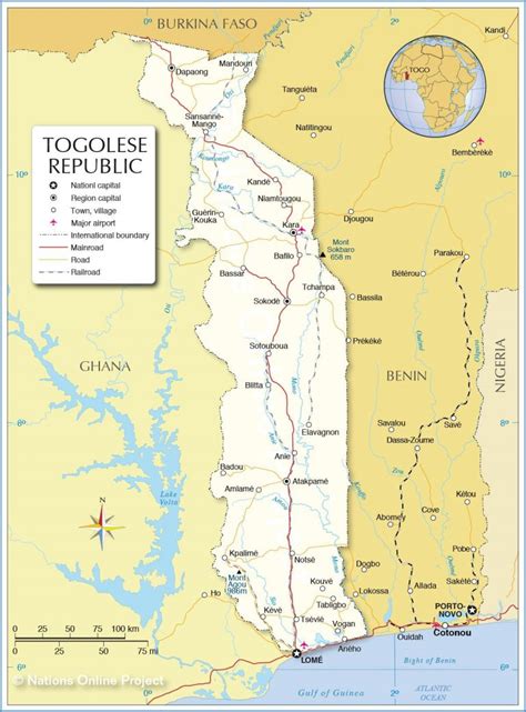 Carte du Togo - Plusieurs cartes du pays en Afrique