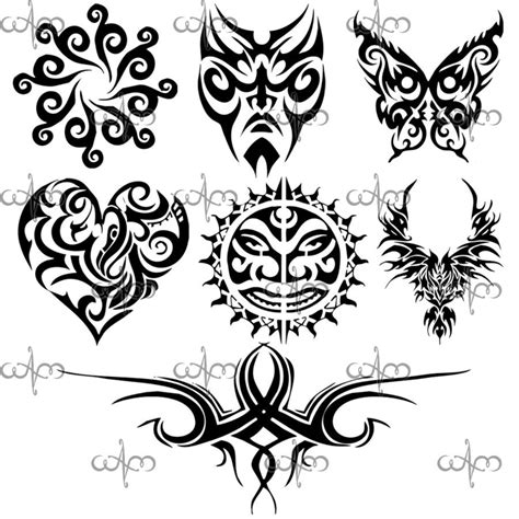 Tribal Tattoo Damask Clip Art Graphic Design Pattern for Your Art Projects - Etsy