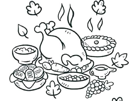 Turkey Dinner Drawing at PaintingValley.com | Explore collection of ...