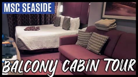 MSC Seaside Balcony Cabin Tour | Cabin 15070 - YouTube