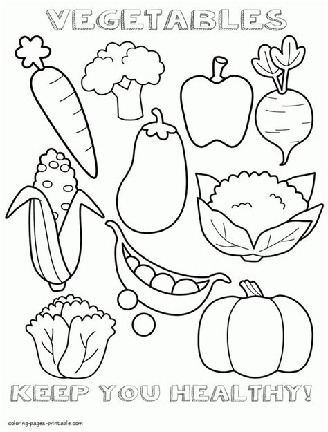 Vegetables Coloring – Thekidsworksheet