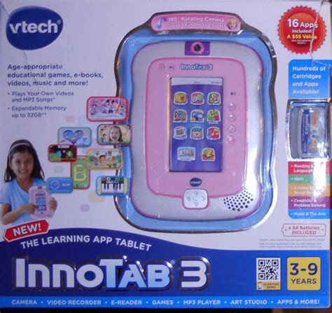 Vtech InnoTab Inno Tab 3 Learning App Tablet E-Reader Games MP3 Player ...