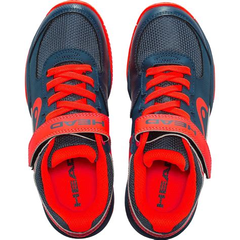 Head Kids Sprint 3.0 Velcro Tennis Shoes - Midnight Navy/Neon Red - Tennisnuts.com