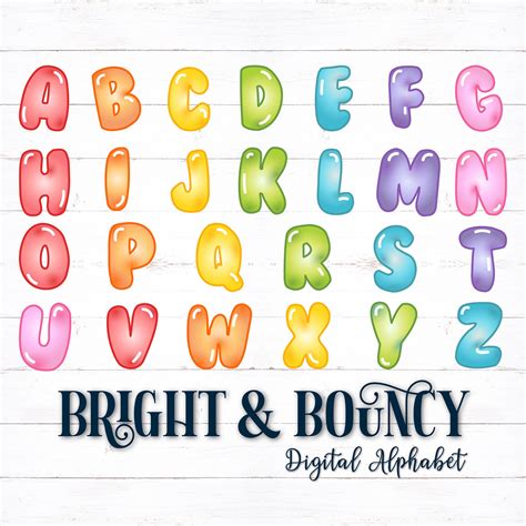 Printable Bubble Alphabet Letters