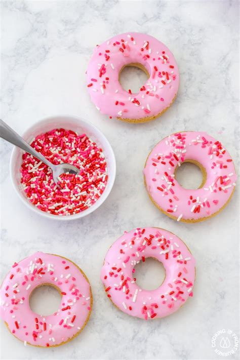 Valentine Baked Vanilla Donuts | Cooking on the Front Burner