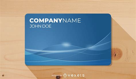 Blue Wave Business Card Design Template Vector Download