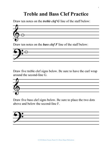 Learn To Draw Treble Clef Worksheet For Kids - Jaka-Attacker