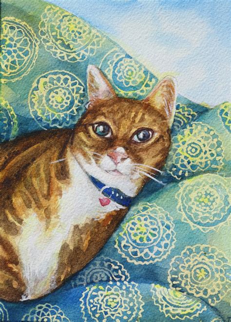 Custom Dog or Cat Painting in Watercolor Pet Portrait Pet | Etsy