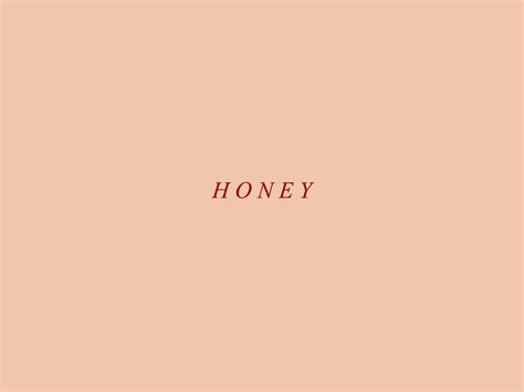 Download Minimalist Aesthetic Desktop Red Honey Word Wallpaper | Wallpapers.com