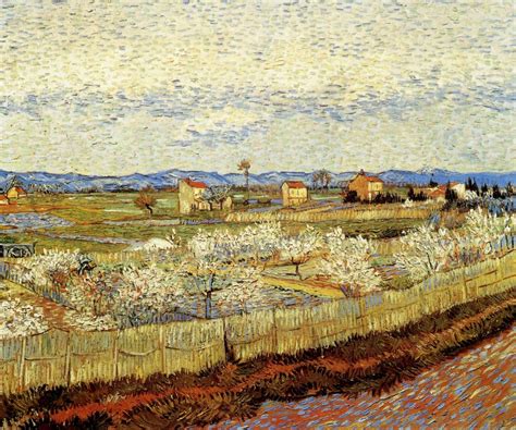 Peach Trees In Blossom France 1889 Post-Impressionism Painting By ...