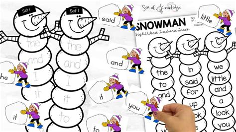 Winter Printable Sight Word Activities