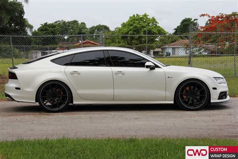 Audi A7 Satin Pearl White Wrap