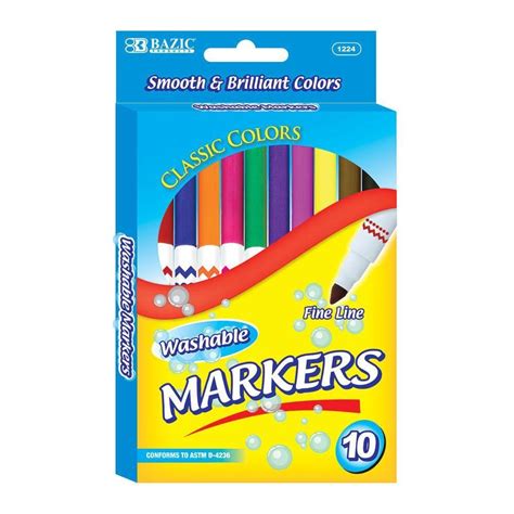 10 Color Super Tip Washable Markers | Washable markers, Markers ...