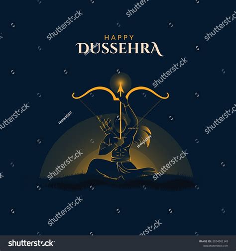 Happy Dussehra Vijayadashami Festival Navratri Durga Stock Vector ...