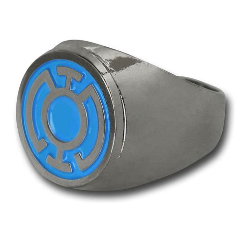 Blue Lantern Symbol Stainless Steel Plated Ring