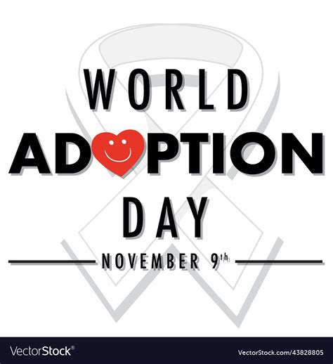 World adoption day logo design Royalty Free Vector Image