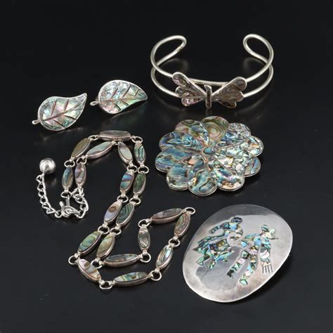 Selected Abalone Jewelry Featured with Sterling Silver | EBTH