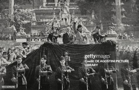 Benito Mussolini And Fascist Party Photos and Premium High Res Pictures ...