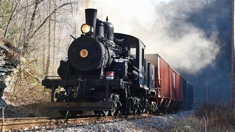 FALL STEAM: Cass Scenic Railroad Climax Locomotive 9 - YouTube