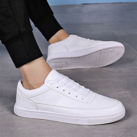 Men’s Stitch Zipper Sneakers Shoes White | ubicaciondepersonas.cdmx.gob.mx