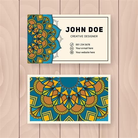 Creative useful business name card design. Vintage colored Manda 234709 Vector Art at Vecteezy