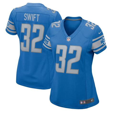 D'Andre Swift Detroit Lions Nike Women's Team Game Jersey - Blue