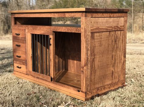 Custom Dog Kennel Furniture Sliding Door Dog Crate | Etsy Custom Dog ...