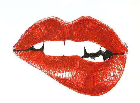 Full Lips Drawing at GetDrawings | Free download