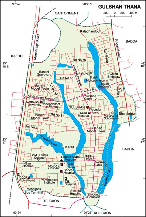 Maps of Bangladesh: Gulshan Thana