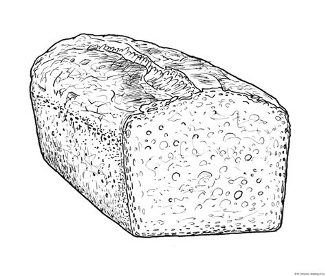 Loaf of bread drawing – Line art illustrations