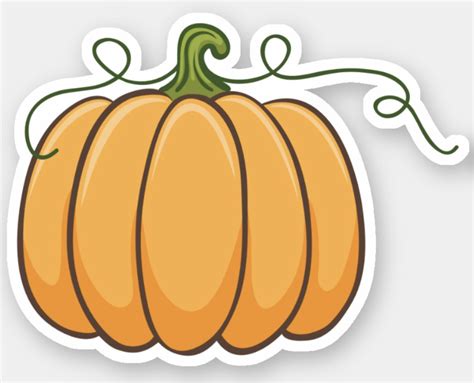 Pumpkin sticker | Zazzle | Halloween stickers printable, Pumpkin ...