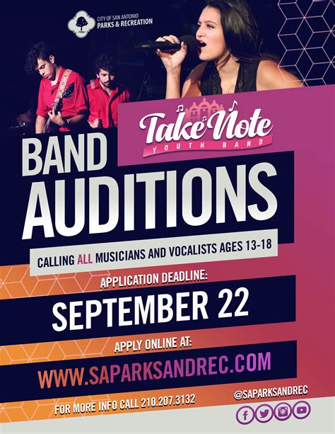 Take Note Youth Band Auditions