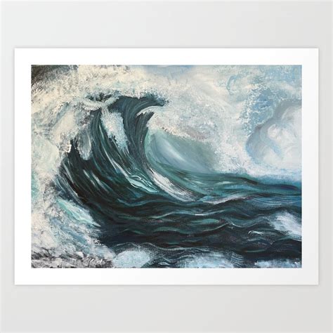 Sea Storm Art Print by dianaspainting | Society6